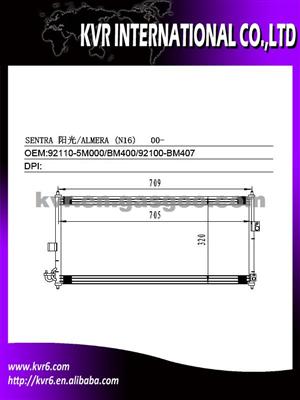Auto Ac Condenser FOR NISSAN OEM 92110-5M000/92110-BM400