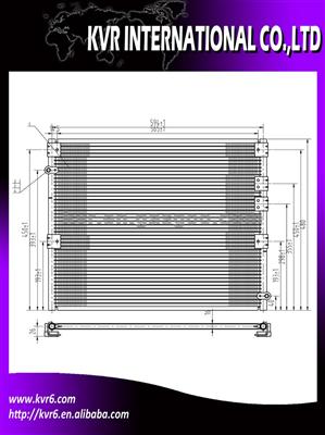 Car Air Condition Condenser For TOYOTA PRODA 97/LAND CRUSIER 3400 OEM 88460-60250