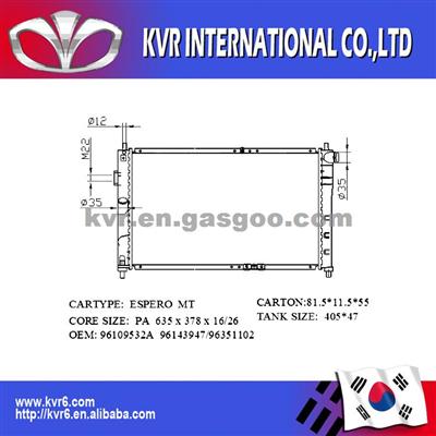 Radiator For DAEWOO ESPERO 96143947/96109532A
