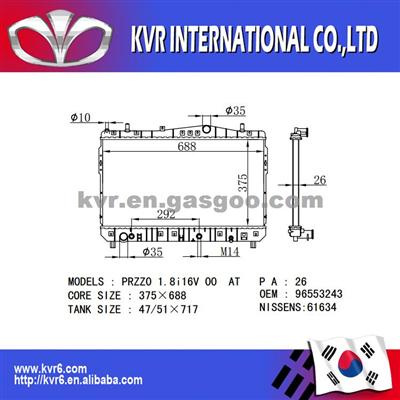 Radiator For DAEWOO LACETTI 96553243/96553244