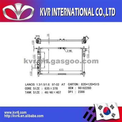Radiator For DAEWOO LANOS 96182260