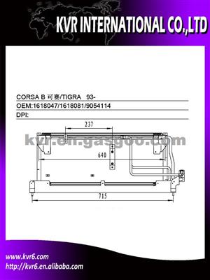 Auto Air Conditioning System Condenser For OPEL CORSA B/TIGRA Oem 1618047