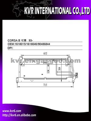 Auto Air Conditioning Condenser For OPEL CORSA B Oem 1618015