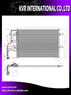 Aftermarket Condenser For MAZDA 3 BENZIN 04-05 OEM BPYK-61-48Z/BPYK-61-480ZA