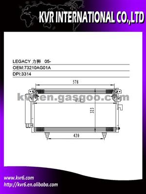 A/C Condenser FOR SUBARU OEM 73210AG01A