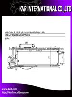 Parellel Flow Condenser For OPEL CORSA C/TIGRA B (CDTI) (W/O DRIER) Oem 1850093