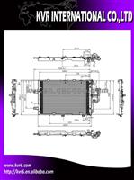 Aftermarket A/C Condenser For OPEL CORSA-C 00.9 OEM 1850000/93177215/1850091/1850092