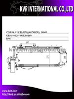 Good Quality AC Auto Aluminum Condenser For OPEL CORSA C (DTI) (W/DRIER) Oem 1850071