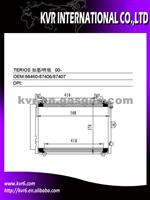 Car Air Conditioning Condenser For DAIHATSU OEM 88460-87407/88460-87406
