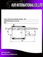 Car Ac Condenser For VOLKSWAGEN POLO III/LUPO Oem 6X0 820 411A
