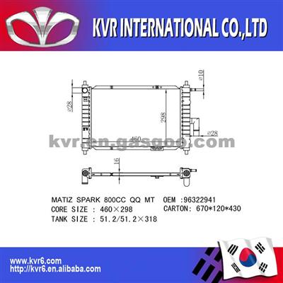 DAEWOO Radiator For MATIZ 96322941