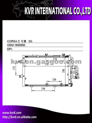 Ac Condenser For OPEL CORSA C Oem 1850092