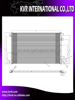 Car Aluminum Condenser For RENAULT MEGANE II OEM 8200115543/8200.223.000