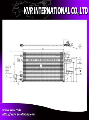 Air Conditioning System Condenser For RENAULT CLIO/KANGOO 98-03 OEM 8200024038/7700428083/8200106950