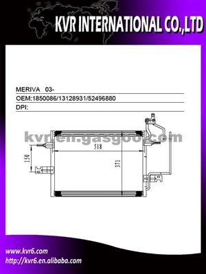 Auto A/C Condenser For OPEL MERIVA A Oem 1850086