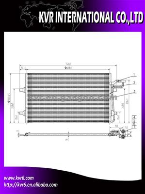 Car Air Condition Condenser For VOLVO S40 II/V50/C30 OEM 30647932/30755665/4N5H19710AD/4N5H19710BC