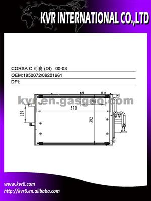 Auto Aluminum Condenser For OPEL CORSA C (DI) Oem 1850072