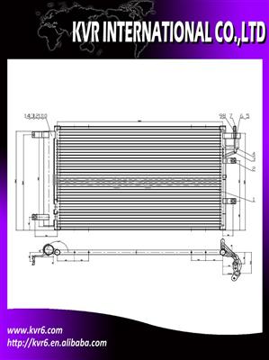 Condenser Factory For KIA SPECTRA NEW STYLE 04-06/KIA CERATO 04 OEM 976062F000