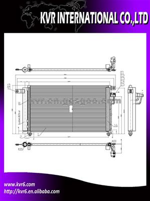 Condenser Manufacturer For KIA RIO 00 OEM OK30A61480C/OK30A61480E/97606FD000/97606-FD100