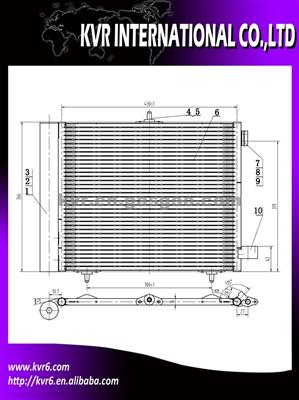 Auto Air Conditioning Condenser For CITROEN C3 (09-) 1.4 I 16V OEM 6455.AL/6455.C2/6455.CZ/96530359