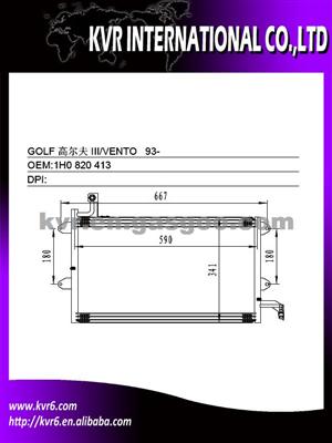 Car Air Conditioner Condenser For VOLKSWAGEN GOLF III/VENTO Oem 1H0 820 413
