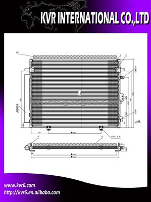 Auto Ac Condenser For MITSUBISHI PAJERO 98-2004 OEM MR-513110/MN123332