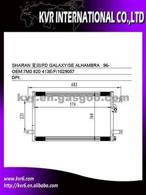 Car Air Condition Condenser For VOLKSWAGEN SHARAN Oem 7M0 820 413E