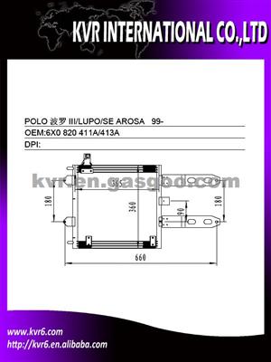 Car Ac Condenser For VOLKSWAGEN POLO III/LUPO Oem 6X0 820 411A