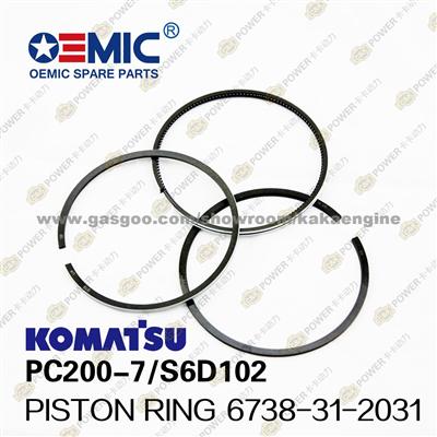 Komatsu S6D102 Engine Parts Liner Kits Overhaul Kits PISTON RING