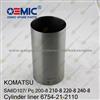 Komatsu SA6D107 Engine Parts Liner Kits Overhaul Kits CYLINDER LINER