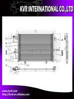 Auto A/C Condenser For MITSUBISHI OEM MR-513110 MN123332
