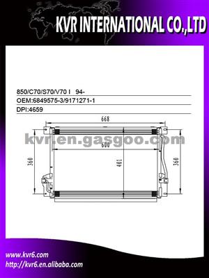 Oe Condenser For VOLVO 850/C70/S70/V70 I/XC70 Oem 6849575-3