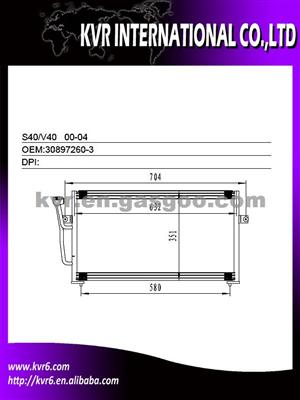 Parellel Flow Condenser For VOLVO S40/V40 Oem 30897260-3
