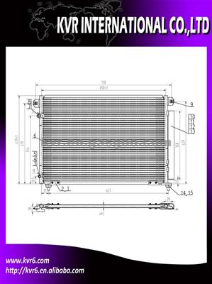 Aftermarket Condenser For MAZDA OEM LC7061480C LD47-61-480