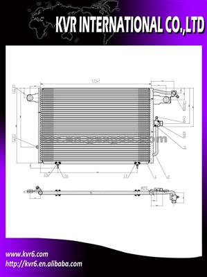 Car Aluminum Condenser For Audi OEM 4A0260403AC