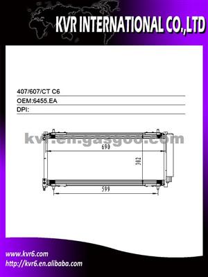 Car Air Conditioner Condenser For PEUGEOT 407 Oem 6455.EA