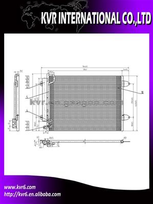 Car Air Conditioner Condenser For VOLKSWAGEN OEM 3C0.820.411 C