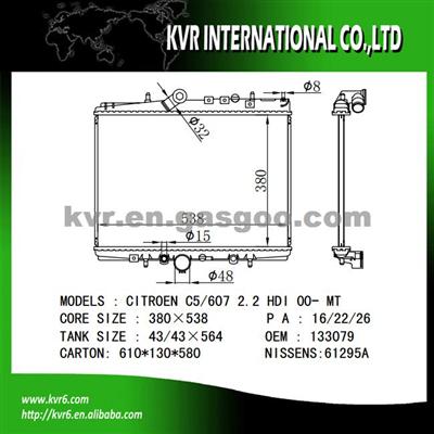 Assy Radiator For PEUGEOT 406 OEM 133079