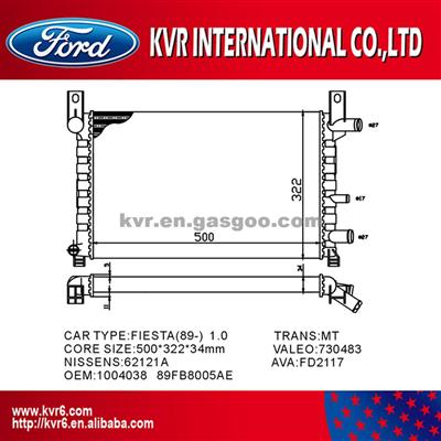 Aluminum Auto Radiator For FORD FIESTA 1.0 I OEM 1004038/1004039/89FB8005AE