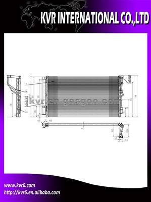 Car Aluminum Condenser For HYUNDAI OEM 97606-3R000