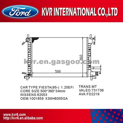 Mechanical Car Radiator For FORD FIESTA 1.25 I 16V OEM 1001859/XS6H8005GA