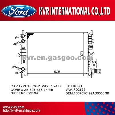 Auto Engine Cooling Radiator For FORD ESCORT 1.4 OEM 1664078/92AB8005NB