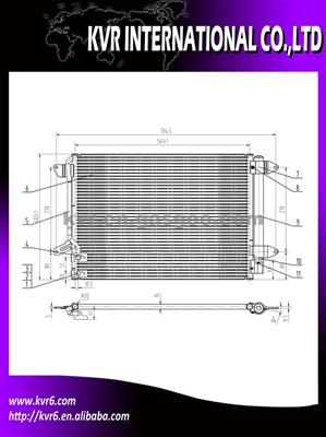 Car Air Conditioner Condenser For VOLKSWAGEN OEM 5C0 820 411E