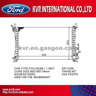 Radiator Assembly For FORD FOCUS 1.6 16V OEM 1061188/YS4Z8005BB/98AB8005KF