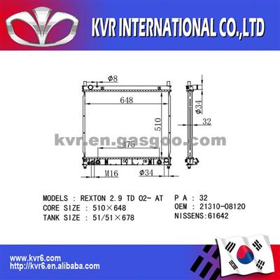 DAEWOO Radiator For REXTON 21310-08120