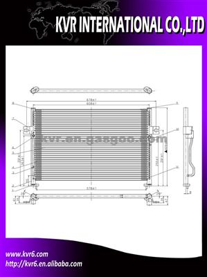 Aftermarket Condenser For HYUNDAI OEM 97606-4A100 97606-4A250 97606-4A251