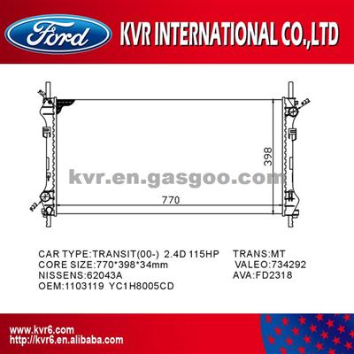 Brazing Radiator For FORD TRANSIT 2.4D OEM 1103119/YC1H8005CD/YC1H8005DG