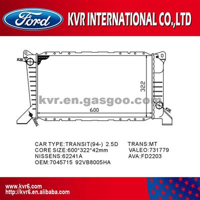 Radiator Factory For FORD TRANSIT 2.5D OEM 7045715/92VB8005HA/94VB8005HB