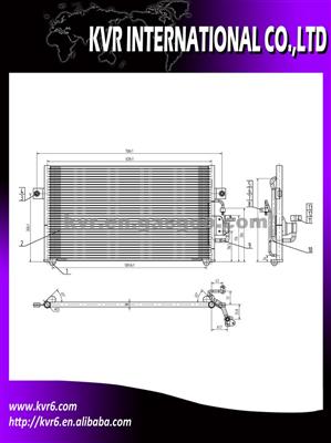 Car Air Conditioning System Condenser For HYUNDAI OEM 97606-29000 / 97606-29100