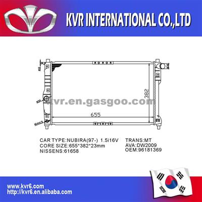 Auto Radiator For Daewoo NUBIRA 96351931/96181369